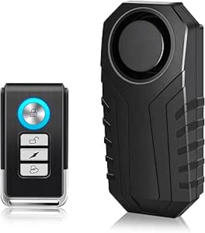 Cruxer Bike Alarm 113dB Remote Control Anti Theft System for Motorcycle & Bicycle