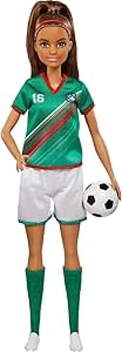 Barbie Soccer Player Doll #16 with Brunette Ponytail & Accessories