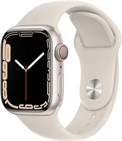 Apple Watch Series 7 GPS + Cellular 41mm Starlight Aluminum - Renewed