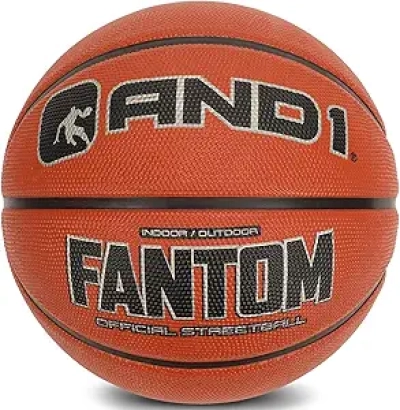AND1 Fantom Rubber Basketball Size 7 - Official Regulation Indoor/Outdoor Streetball