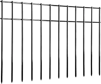 Adavin No Dig Animal Barrier Fence - 20 Pack, 33.5 Ft Heavy Duty Metal Fence for Dogs, Cats & Rabbits