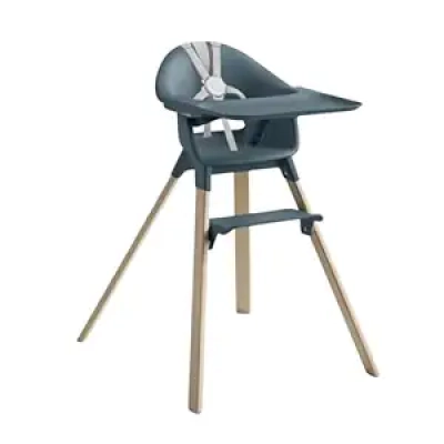 Stokke Clikk High Chair Fjord Blue - All-in-One Feeding Chair for Toddlers 6-36M