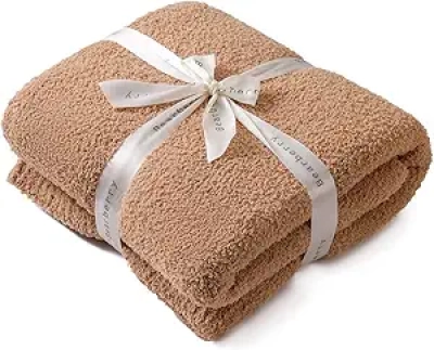 Bearberry Super Soft Fluffy Throw Blanket 50x60 - Lightweight Cozy Warm Blanket for Couch, Bed & Sofa