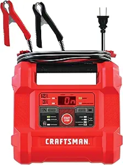 CRAFTSMAN 12A 4-in-1 Car Battery Charger, Maintainer & Tester for 6V/12V