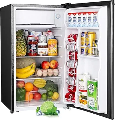 Upstreman 3.2 Cu.Ft Mini Fridge with Freezer - Energy-Efficient Dorm Refrigerator