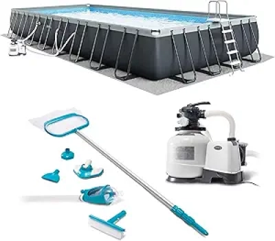 INTEX 26373EH Ultra XTR 32ft x 16ft Above Ground Pool Set with Sand Filter