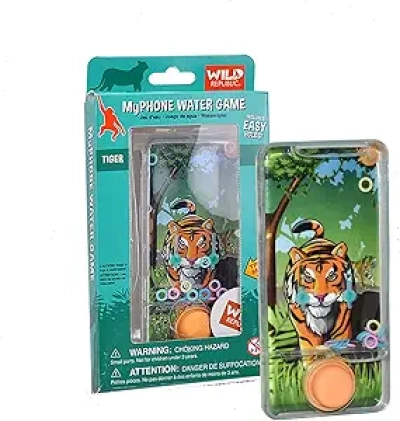 Wild Republic Water Game Tiger Phone Toy - Hand-Eye Coordination Game for Kids