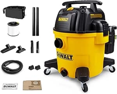 DEWALT 10 Gallon Wet Dry Shop Vacuum | 5.5 HP Motor, Portable with Attachments