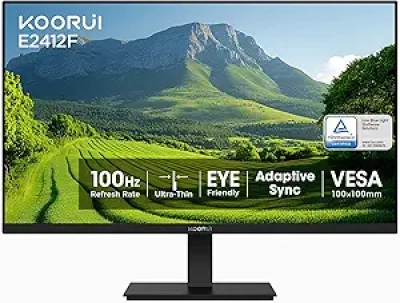 KOORUI 24" Full HD Gaming Monitor 100Hz - 1920x1080 VA Display with HDMI