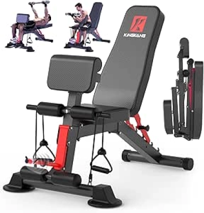 Adjustable Weight Bench 600LBS - Foldable Home Gym Incline Decline Utility Bench