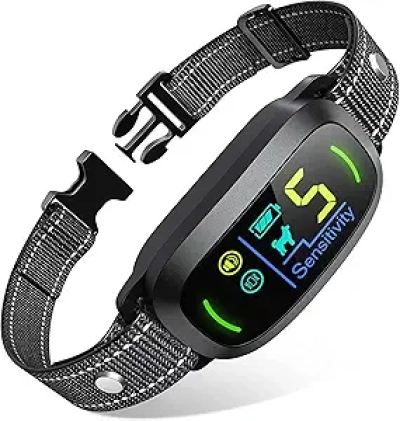 Smart Dog Bark Collar for Large & Medium Dogs - Rechargeable Anti Barking Collar