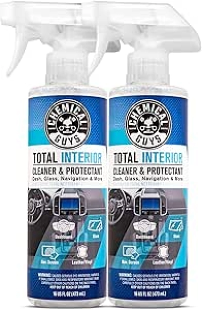 Chemical Guys Total Interior Cleaner & Protectant - All-in-One Car Detailing Spray (16 Fl Oz, Pack of 2)