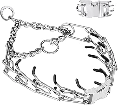 Prong Dog Training Collar with Quick Release - Adjustable for Small to Large Dogs
