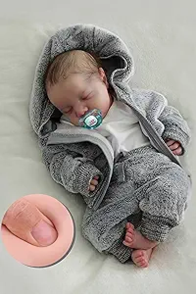 BABESIDE 17-Inch Lifelike Reborn Baby Doll Boy - Realistic Newborn with Soft Vinyl Body