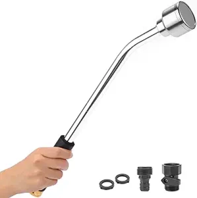 18-Inch Soft Rain Watering Wand with Shut-Off Valve - Gentle Garden Spray for Plants