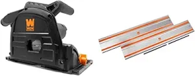 WEN 10-Amp Plunge Cut Circular Saw with 100-Inch Track Guide Rail Bundle