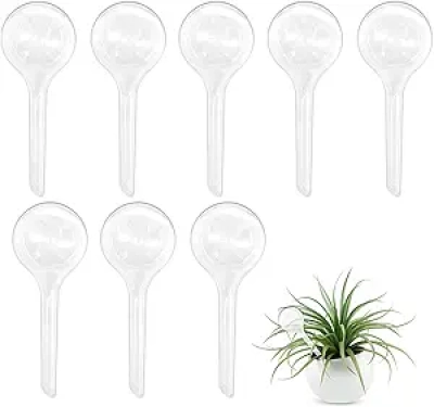 8 Pcs Clear Plant Watering Globes - Automatic Self-Watering Bulbs for Indoor & Outdoor Plants