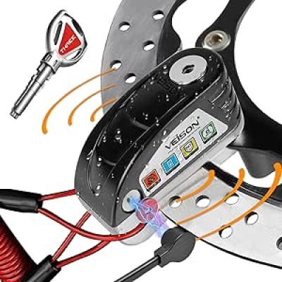 130dB Motorcycle Disc Lock Alarm | Waterproof Anti-Theft Security System