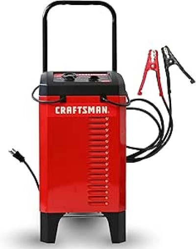 CRAFTSMAN 175A Engine Starter & 6A Battery Charger - 2-in-1 Wheeled Charger for 12V Batteries