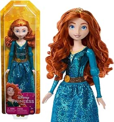 Mattel Disney Princess Merida Doll - Brave Character with Removable Outfit & Accessories