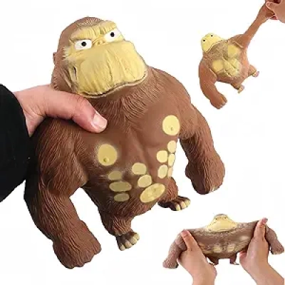 Stretchy Gorilla Stress Relief Toy - High-Elastic Squishy Doll for Adults & Kids