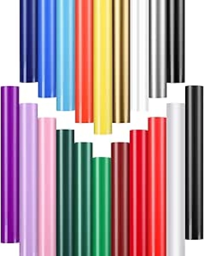 Permanent Vinyl 20-Pack - 12"x11.8" Adhesive Sheets, Waterproof & UV Resistant for Crafts