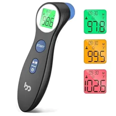 Digital Forehead Thermometer for Adults & Kids - Fast 1s Reading, Non-Contact