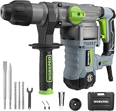WORKPRO 12.5AMP SDS-Plus Rotary Hammer Drill - Professional Concrete Demolition & Chipping