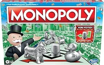 Monopoly Board Game for Family - 2-6 Players, Ages 8+ with 8 Tokens