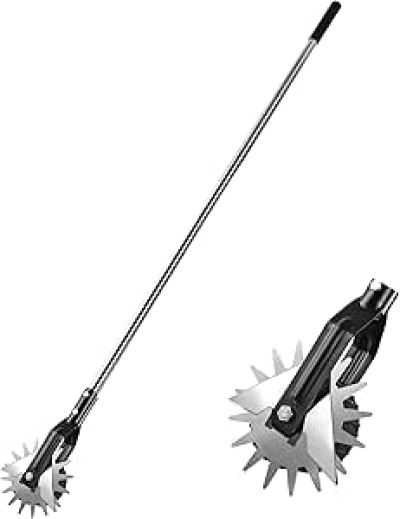 58.3" Wheeled Rotary Lawn Edger - Manual Grass Edge Trimmer for Sidewalks & Driveways