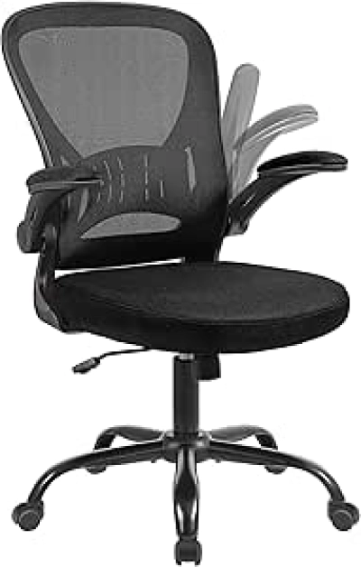 Ergonomic Mesh Office Chair with Lumbar Support & Flip-up Arms