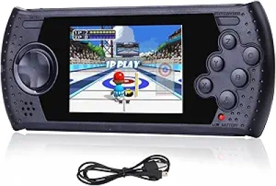 16 Bit Handheld Game Console for Kids - 230 Built-in HD Retro Games, USB Rechargeable