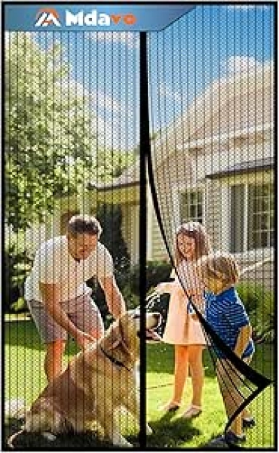 Magnetic Screen Door 32x96 - Auto-Closing Pet & Kid Friendly Door Screen