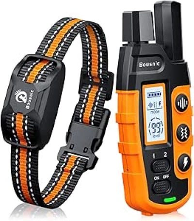 Bousnic Dog Shock Collar 3300FT Remote Training Collar for Dogs 5-120lbs