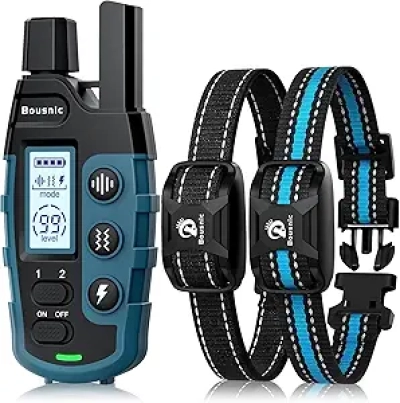 Bousnic Dog Shock Collar 2 Dogs - 3300ft Waterproof Training Collar