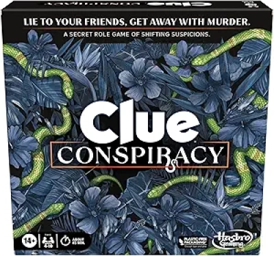 Clue Conspiracy Board Game for Adults - Secret Role Strategy Game 4-10 Players
