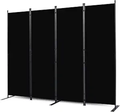4 Panel Room Divider 6 Ft Folding Privacy Screen - Portable Partition 88"W x 71"H