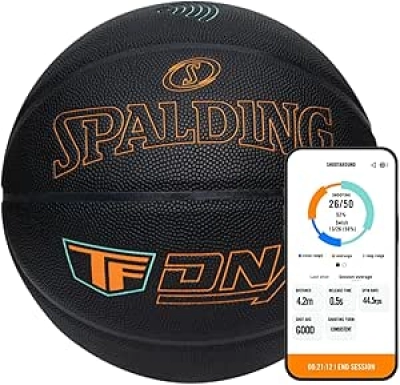Spalding TF DNA Smart Basketball with 1-Year App Subscription - Shot Tracking & Analytics