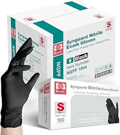 Black Nitrile Exam Gloves 5 Mil - Latex-Free Powder-Free Disposable Gloves (Case of 1,000)