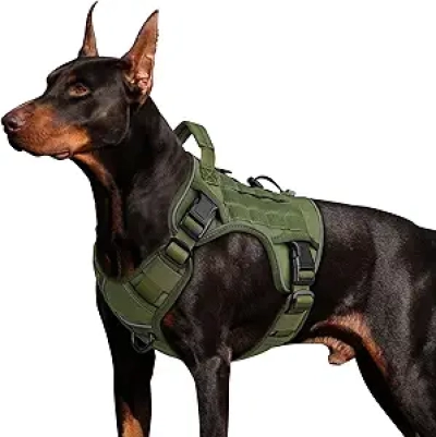 Tactical Dog Harness for Large Dogs - Military-Grade No Pull Harness with Handle