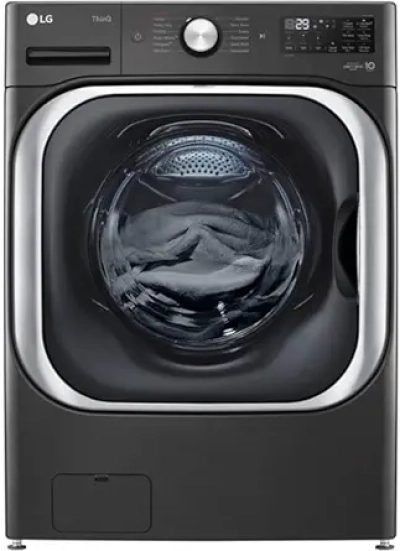 5.2 cu. Ft Smart Front Load Washer Black Steel | Steam & TurboWash