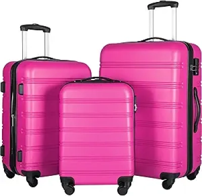 Merax 3 Piece Luggage Set 20/24/28 - TSA Approved Hard Case Suitcase with Spinner Wheels