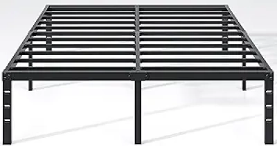 Full Size Metal Bed Frame with Storage - Heavy Duty, No Box Spring Needed