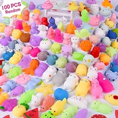 100PCS Kawaii Mochi Squishies - Stress Relief Fidget Toys & Party Favors