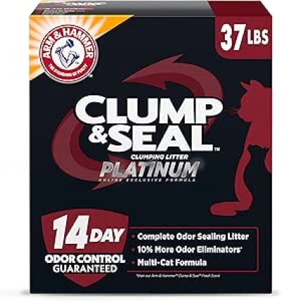 ARM & Hammer Clump & Seal Platinum Cat Litter 37 lbs - 14-Day Odor Control