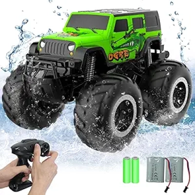 STEMTRON Amphibious RC Car - 2.4GHz Waterproof Monster Truck & Boat Toy