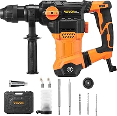 VEVOR 1-1/4 Inch SDS-Plus Rotary Hammer Drill - 13 Amp Corded Power Tool