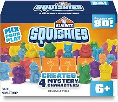 Elmer's Squishies DIY Kit - Create 4 Mystery Characters, Stress Relief Fidget Toys