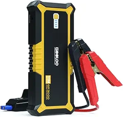 GOOLOO GP3000 3000A Jump Starter - 12V Car Battery Booster for Gas & Diesel Engines