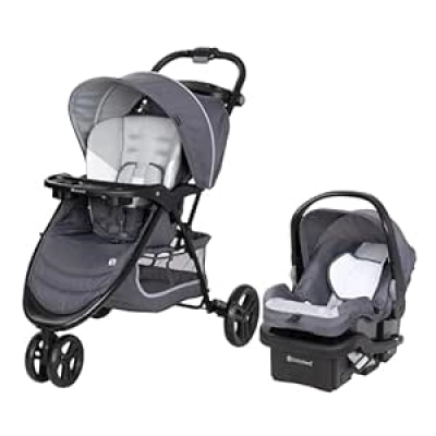 Baby Trend EZ Ride Travel System: 3-Wheel Stroller & EZ-Lift Car Seat (Dash Grey)